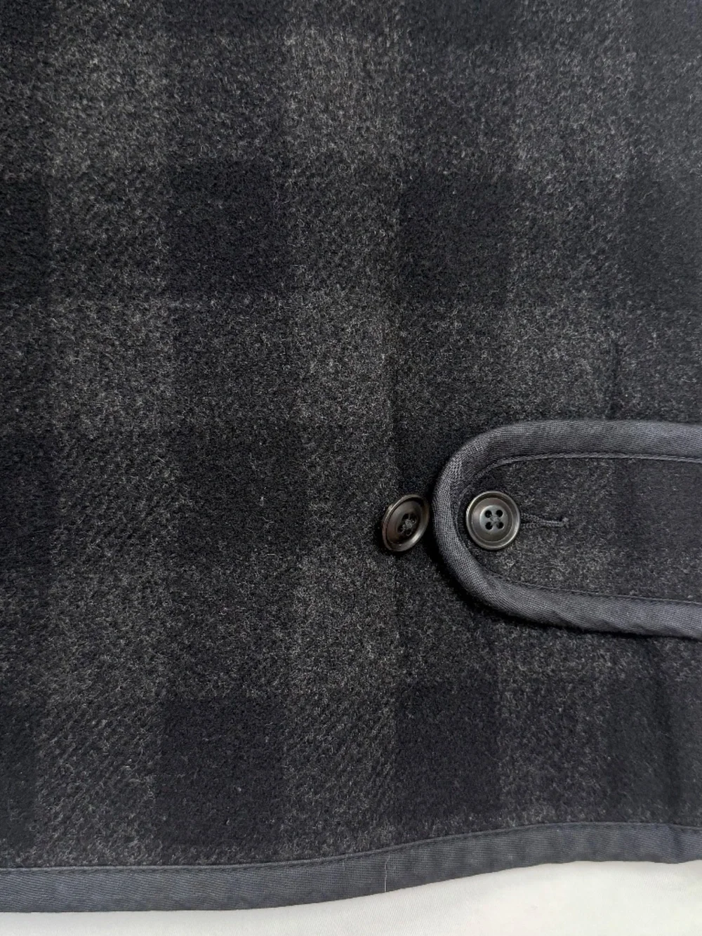 80s VTG Cabinwear by Banana Republic Mens Sz L Black/Grey Buffalo Check Vest